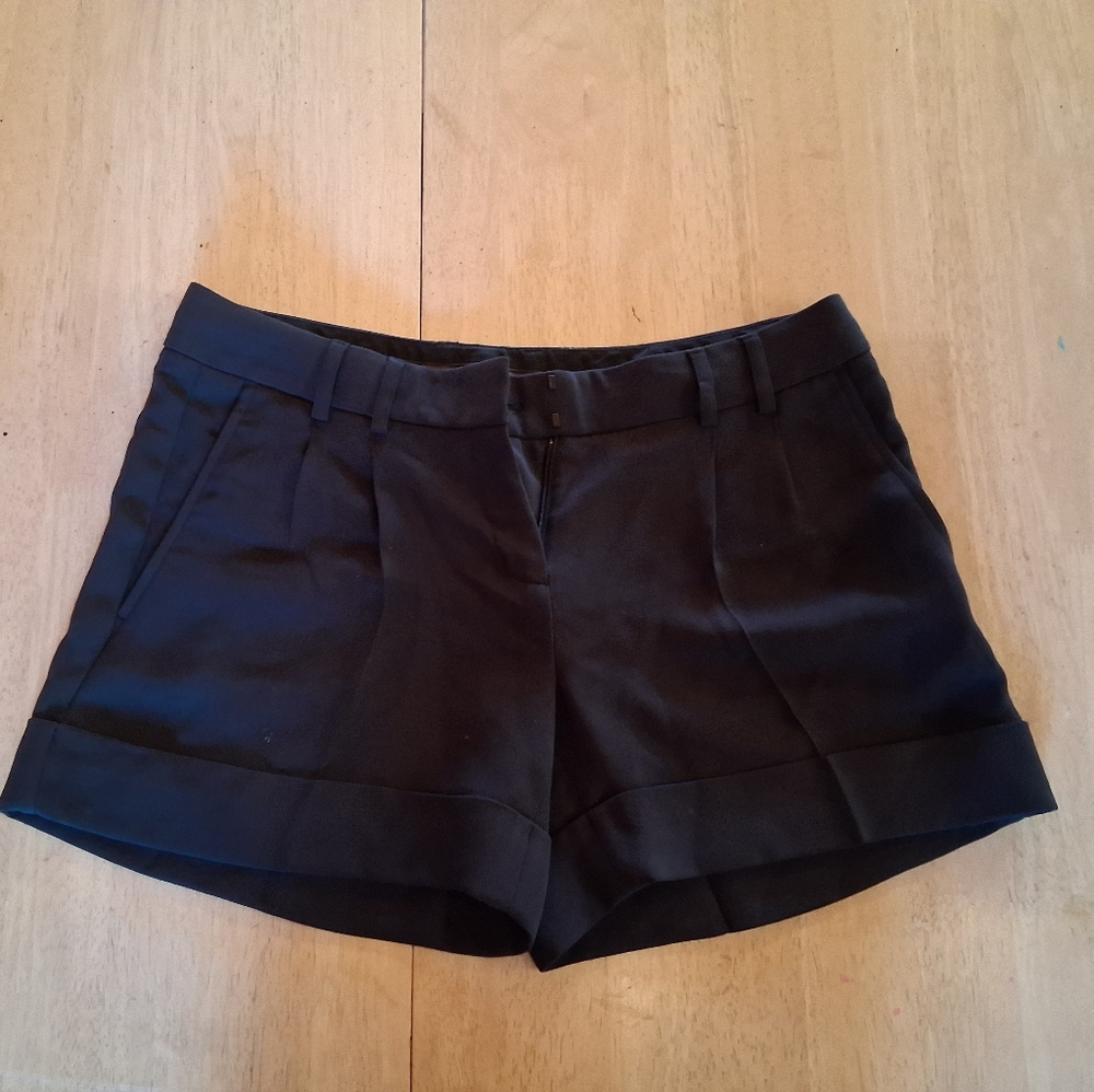 Express Editor Black Cuffed Dress Shorts Size 8
